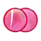 face pads with red terry cloth fabric